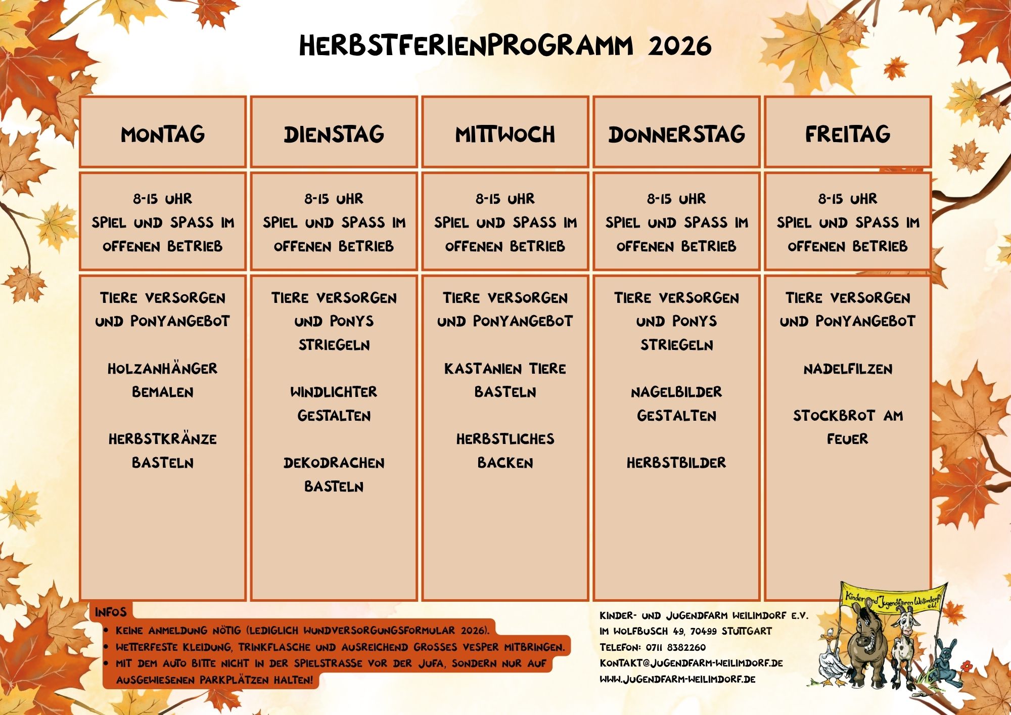 Herbstferienprogramm